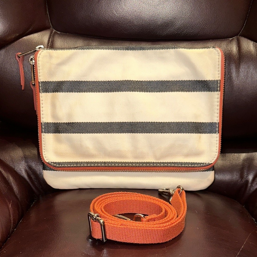 Fossil Coated Canvas Crossbody Bag